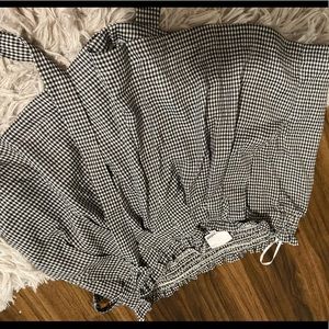 Gingham Print Shorts